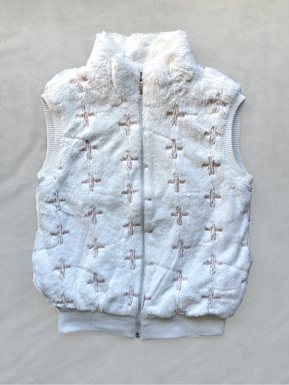 Faux-Fur Zip Front Vest